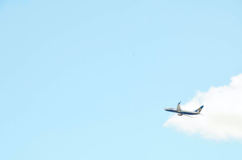 plane in the clouds